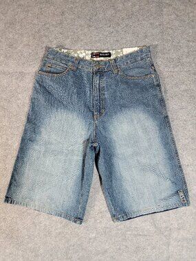 NWT Vintage Bugle Boy Y2K Loose Fit Baggy Skater Denim Shorts Jorts Mens Size 32